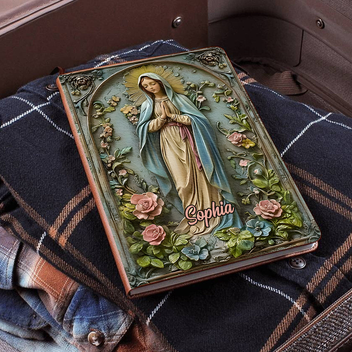 Faith Hope Love - Personalized Christian Leather Journal