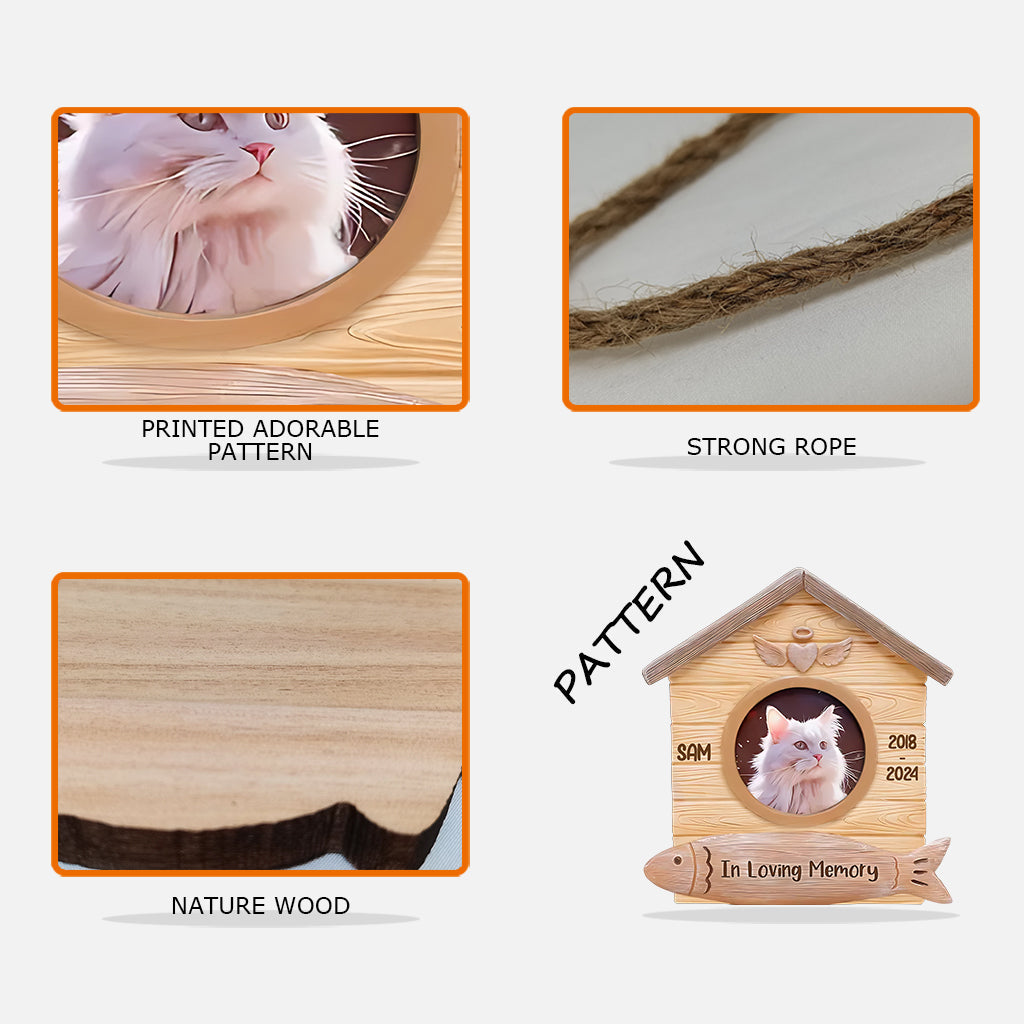 Love You Forever - Personalized Cat Custom Shaped Wood Sign