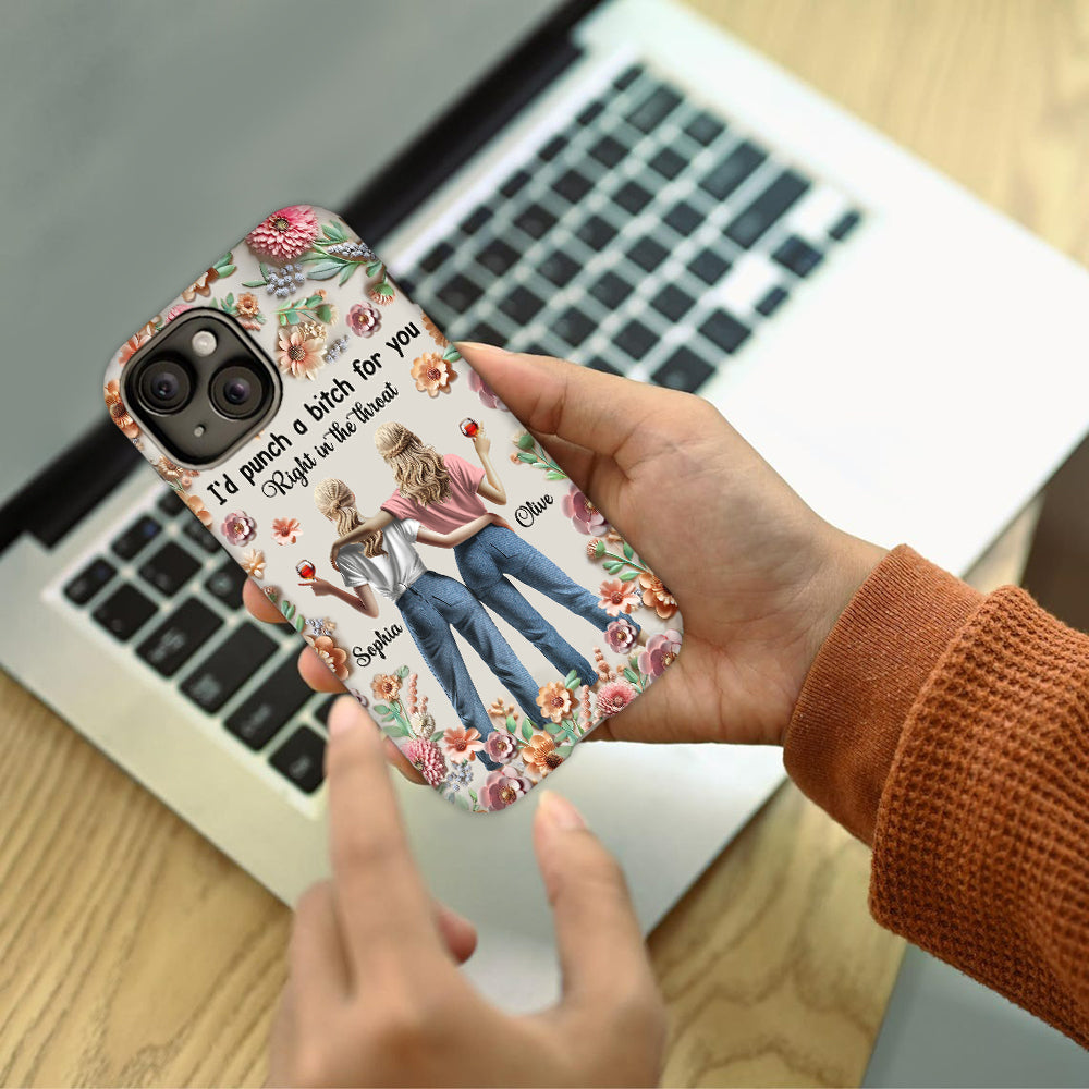 Punch Bitch Besties - Personalized Bestie Full Print Phone Case