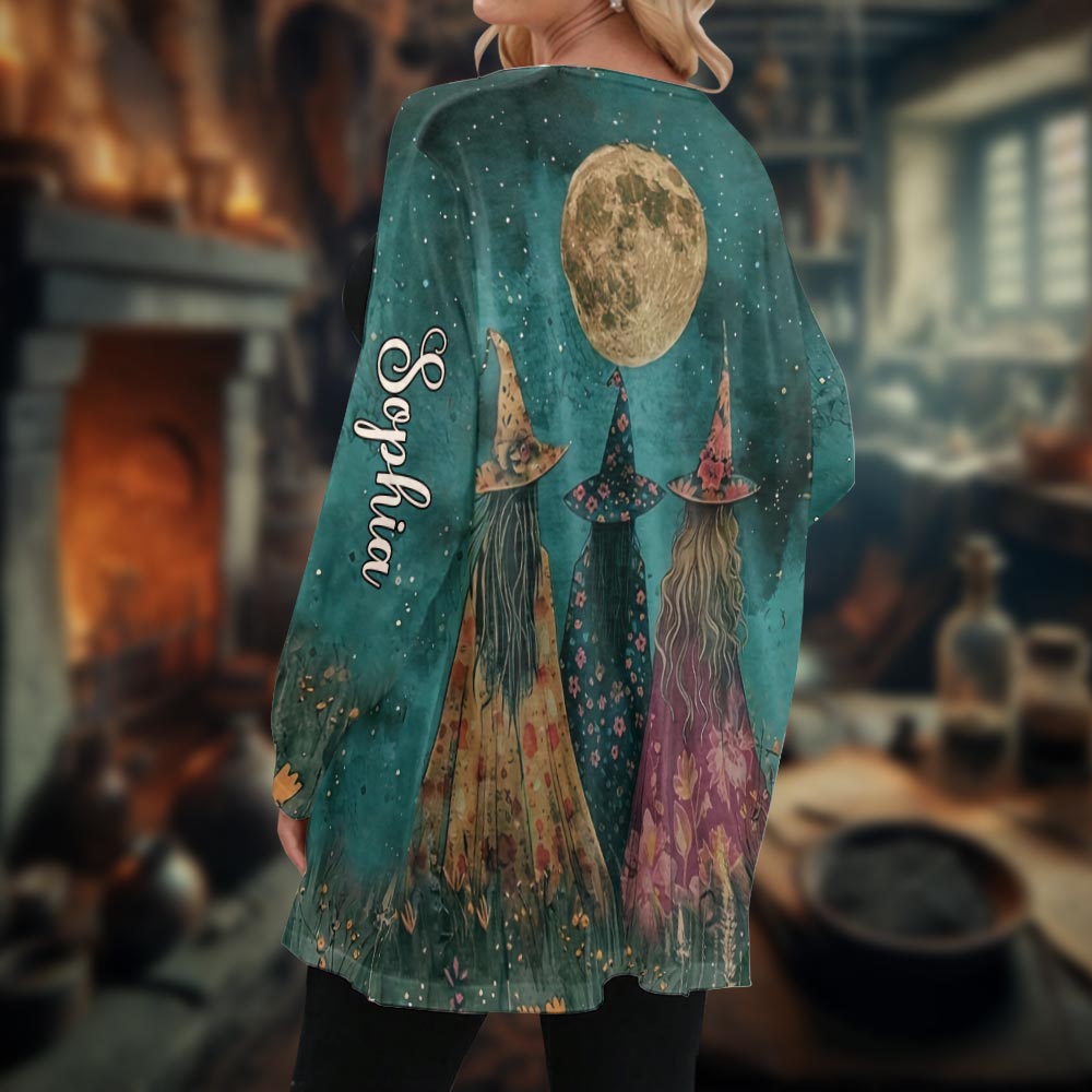 Moonlit Witches' Night - Personalized Witch Cardigan