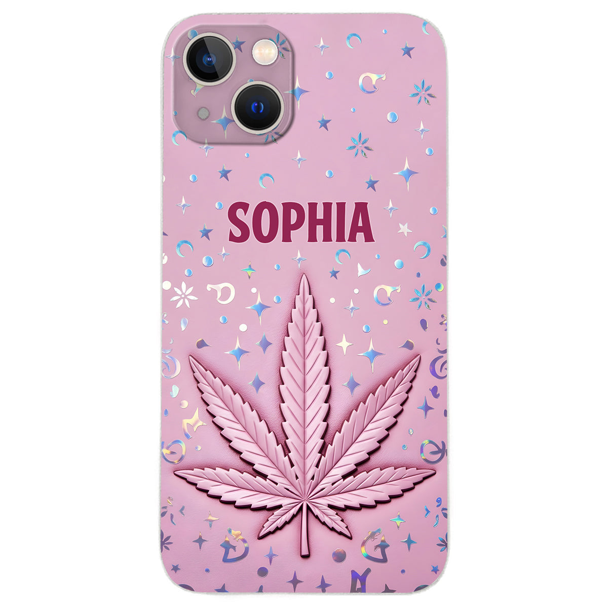 Stoner Chick - Personalized Weed Leather Phone Case
