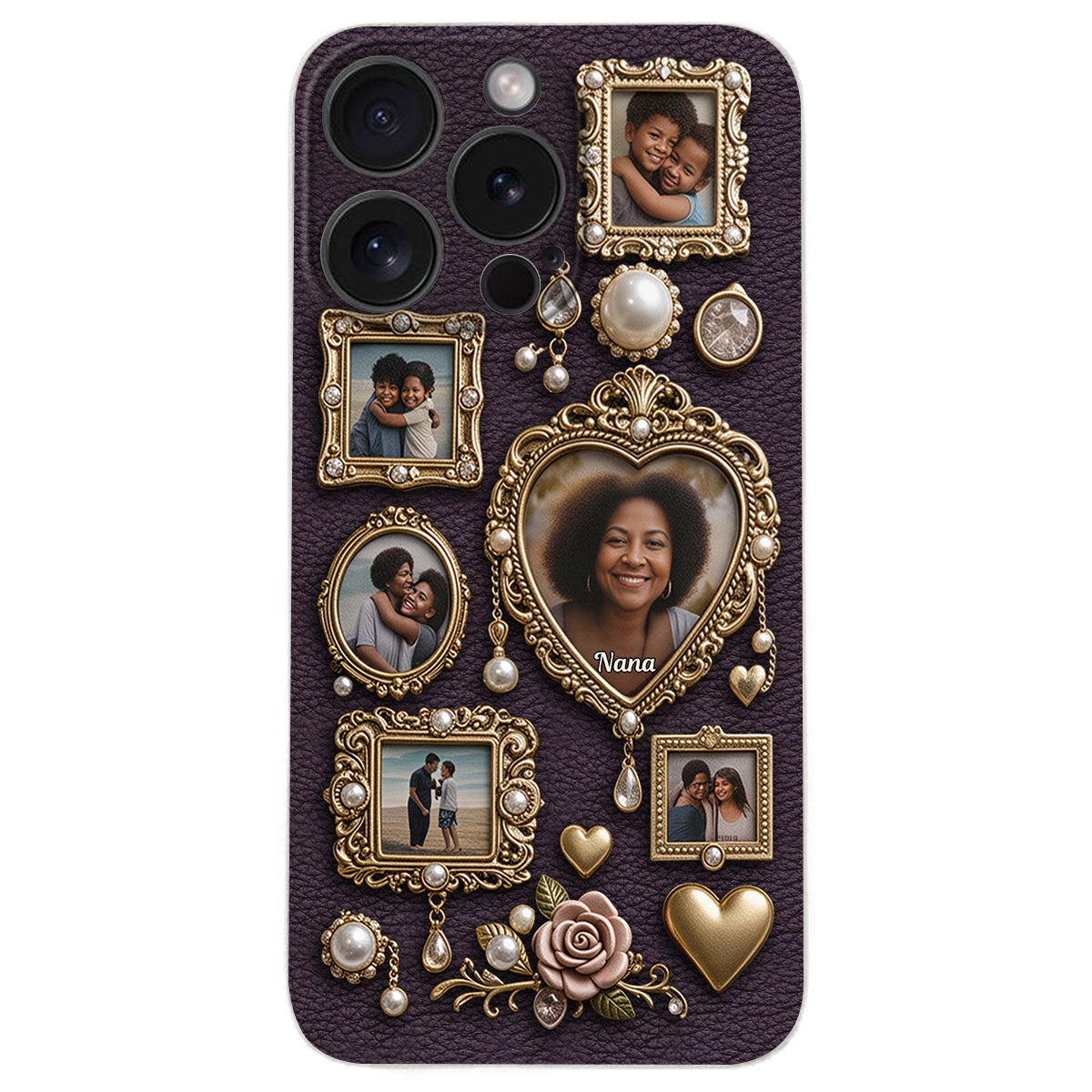 Grandma's Cute Little Museum - Personalized Grandma Leather Phone Case
