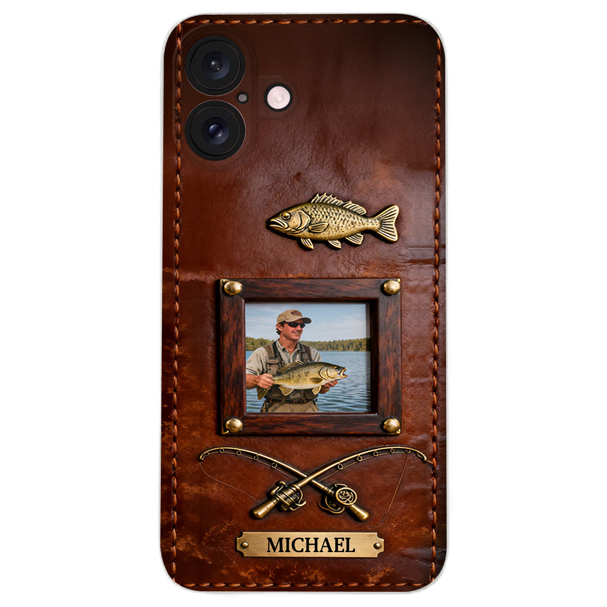 Best Catch - Personalized Fishing Leather Phone Case