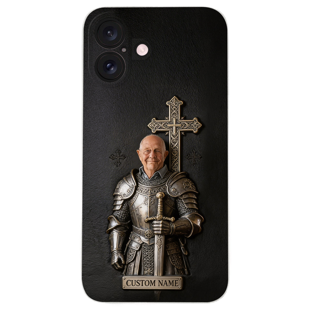 Knight Of God - Personalized Christian Leather Phone Case