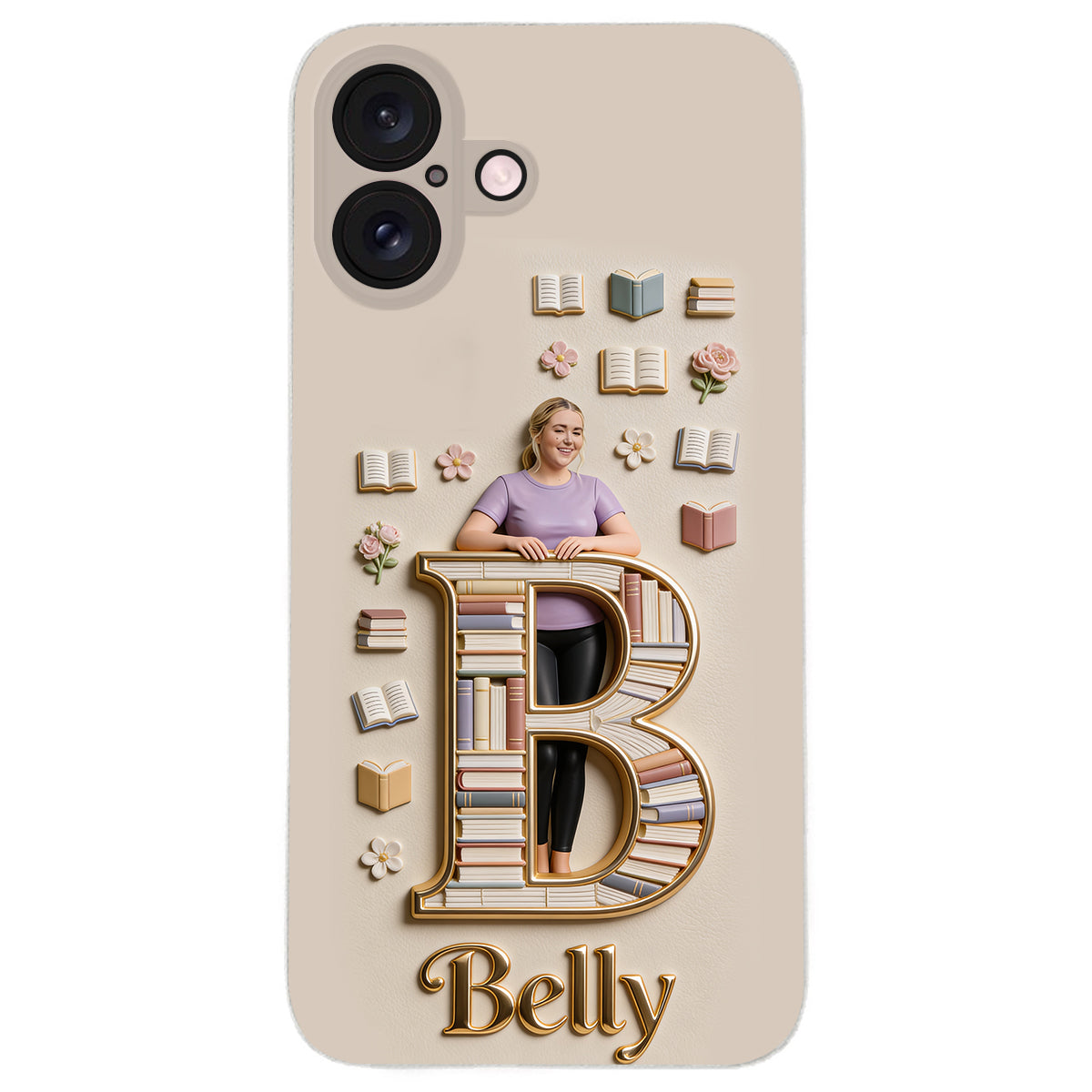 Book Lovers Gift - Personalized Book 3D Embossed Leather Phone Case