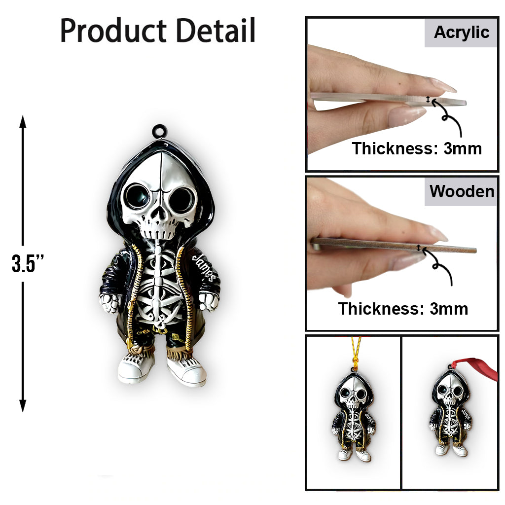 Gothic Skulls - Personalized Skull Ornament