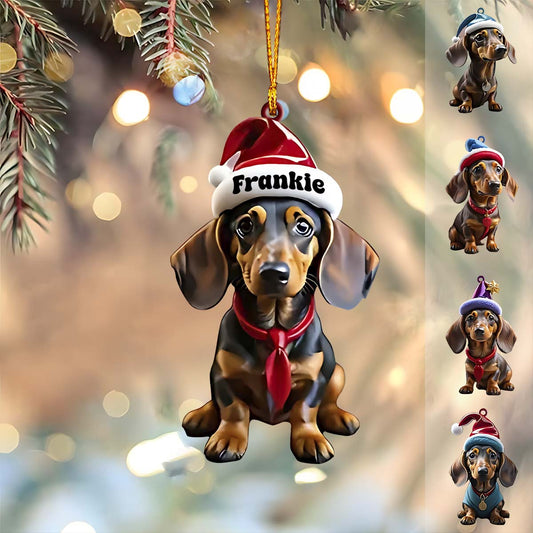 Cute Dachshund - Personalized Dachshund Ornament