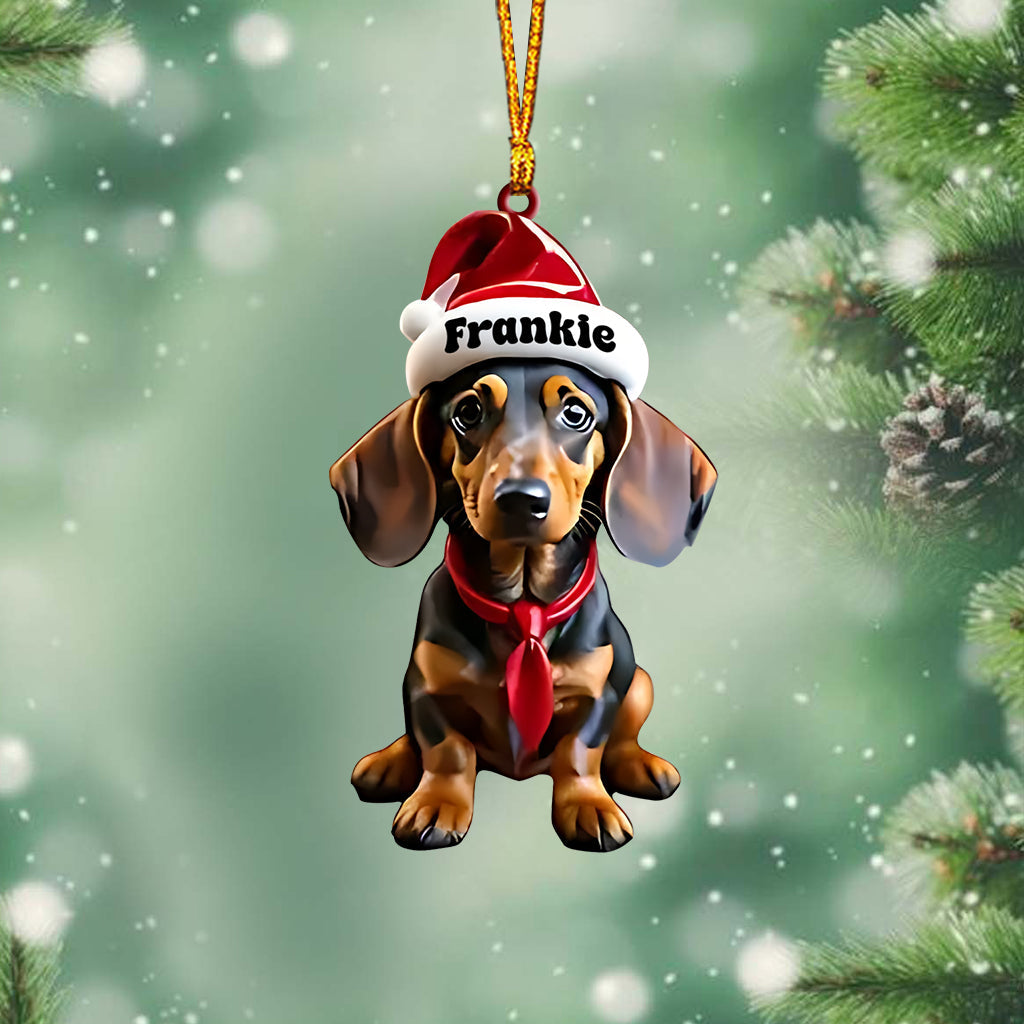 Cute Dachshund - Personalized Dachshund Ornament