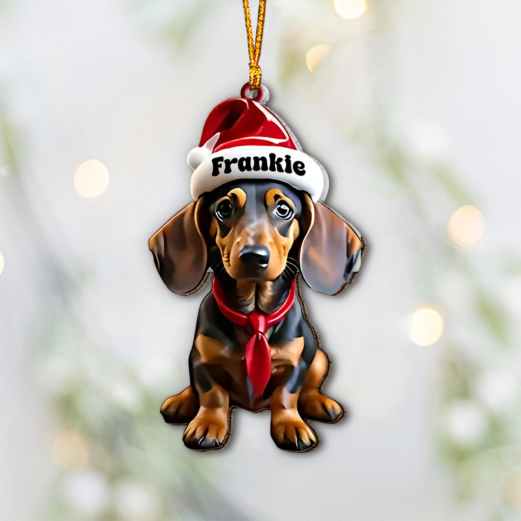 Cute Dachshund - Personalized Dachshund Ornament