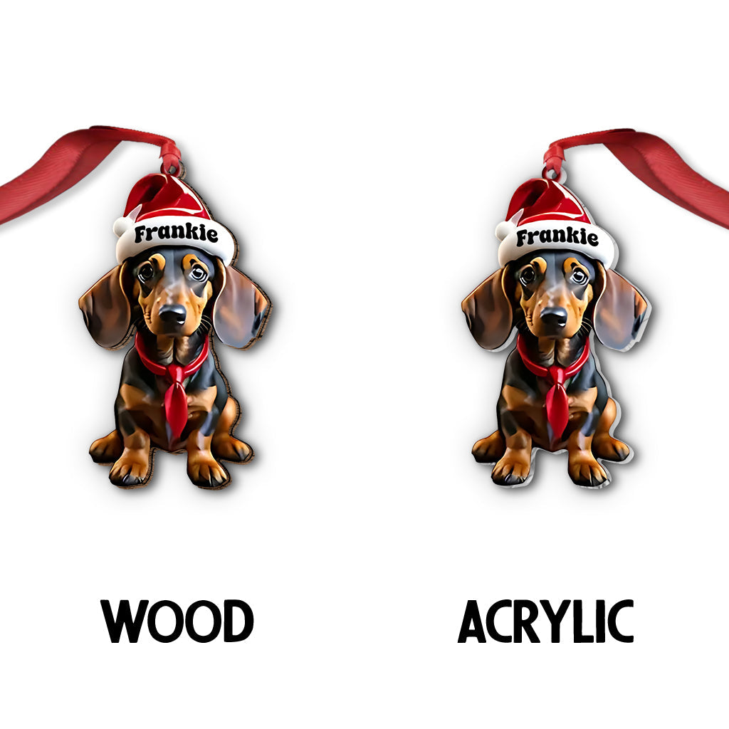 Cute Dachshund - Personalized Dachshund Ornament