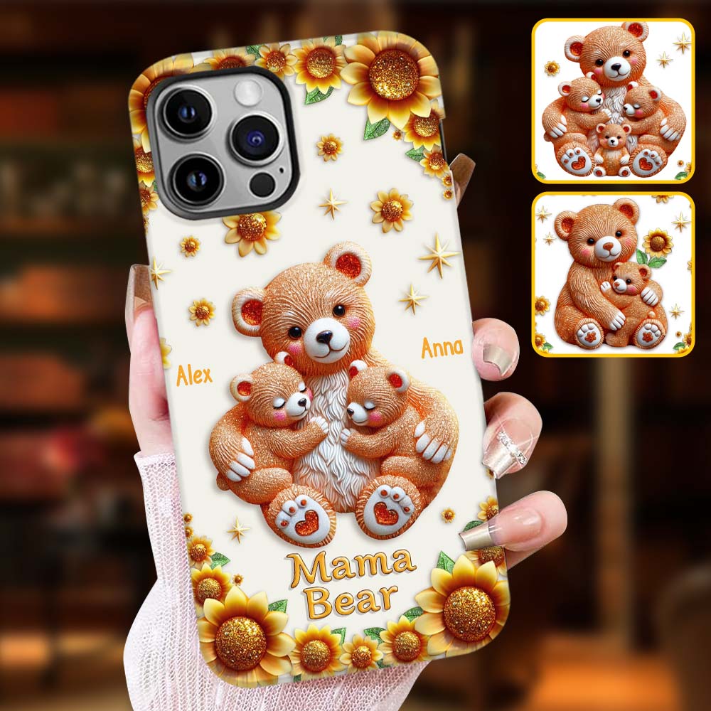 Mama Bear - Personalized Mother Full Print Phone Case