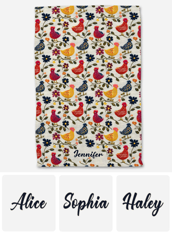 Chicken Lover - Personalized Chicken Towel