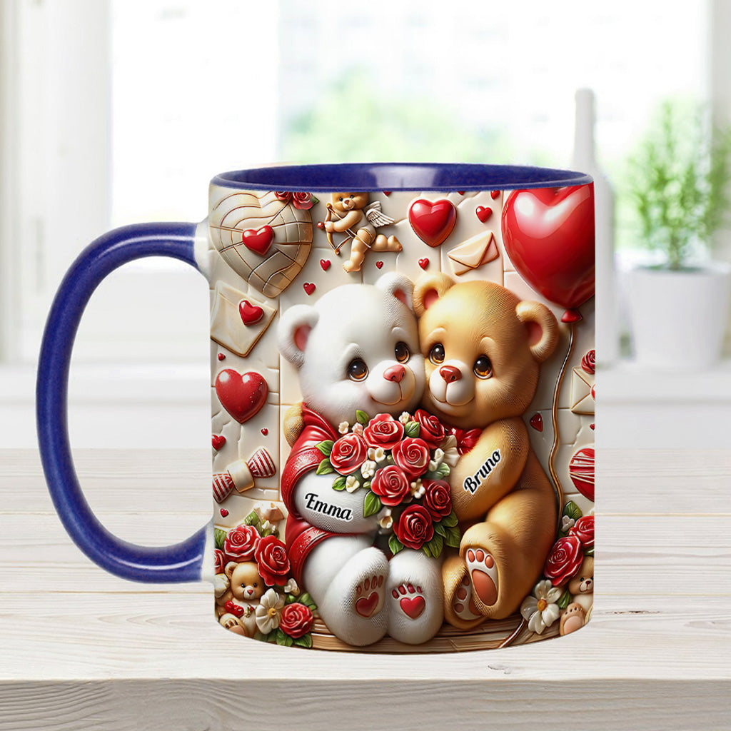 Cute Bear Couple - Personalized Couple Accent Mug