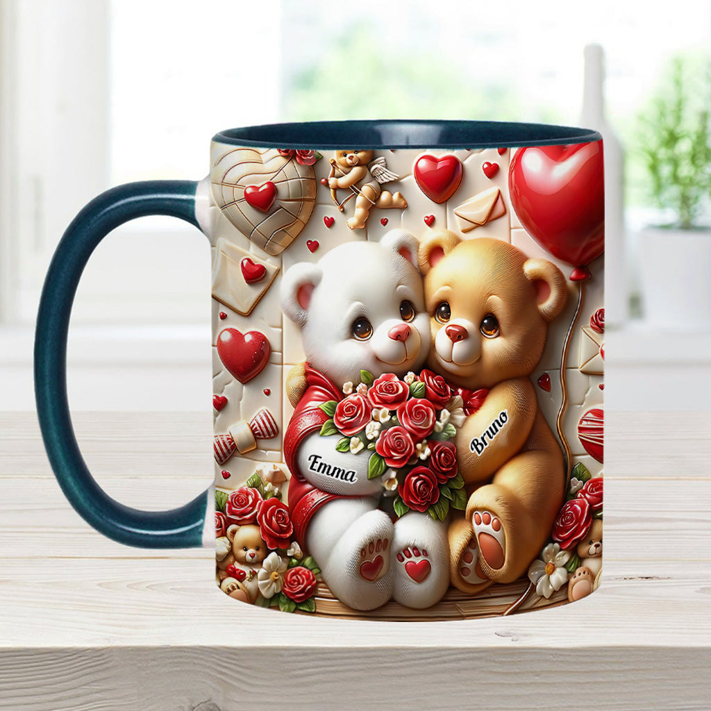 Cute Bear Couple - Personalized Couple Accent Mug