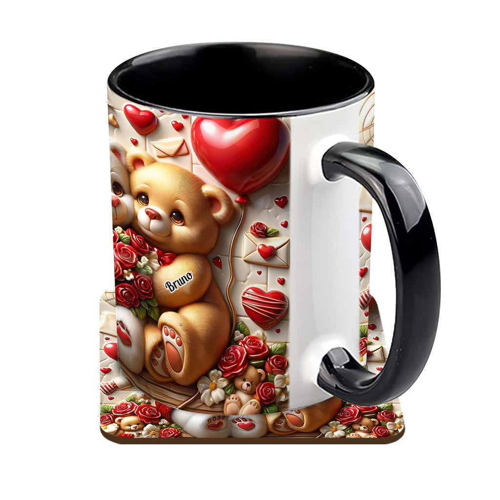 Cute Bear Couple - Personalized Couple Accent Mug