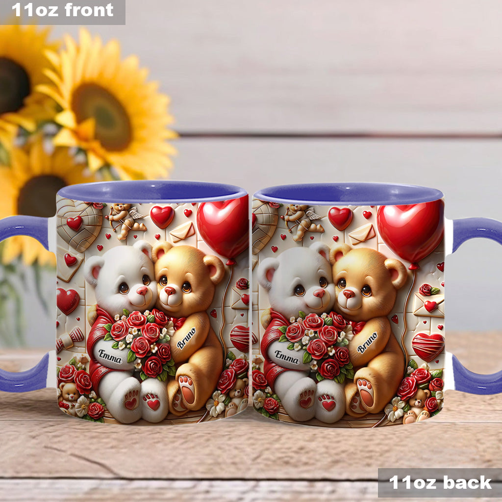 Cute Bear Couple - Personalized Couple Accent Mug