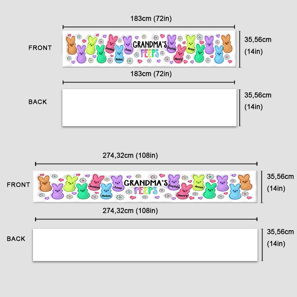 Grandma's Peeps - Personalized Grandma Table Runner