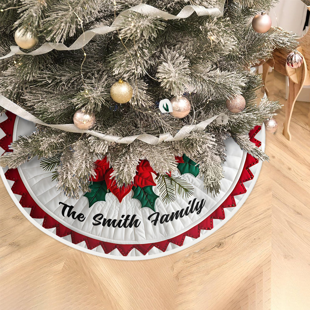 Merry Christmas - Personalized Family Tree Skirt
