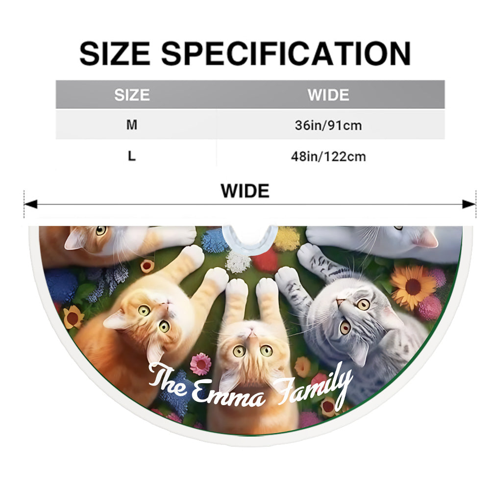 Merry Christmas - Personalized Cat Tree Skirt