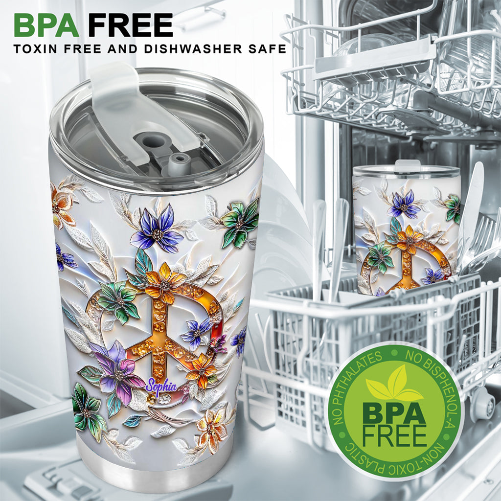 Pure Peace - Personalized Hippie Tumbler