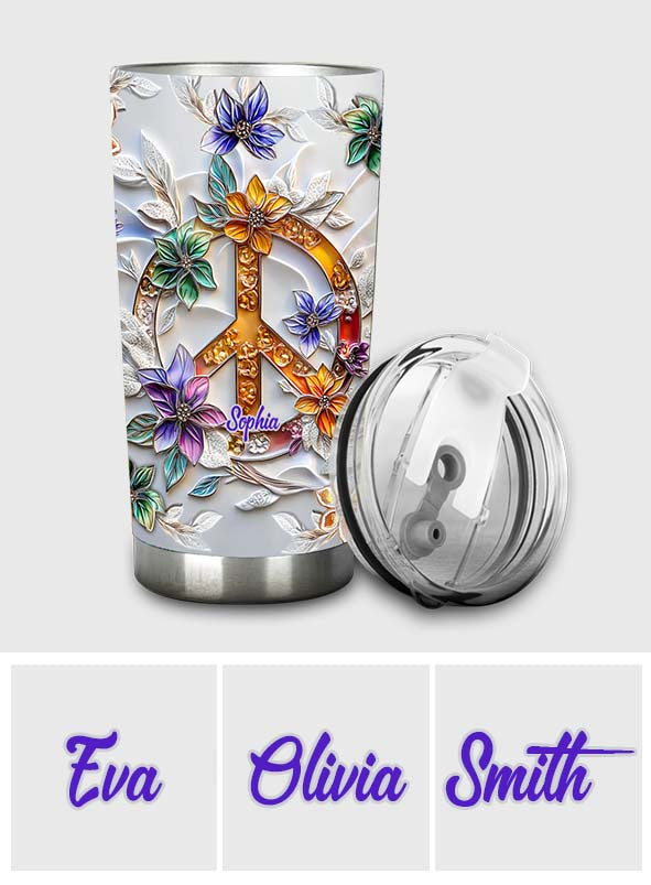 Pure Peace - Personalized Hippie Tumbler