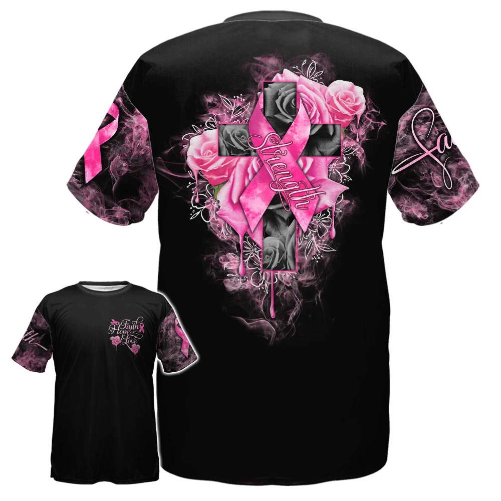 Faith Hope Love - Breast Cancer Awareness All Over T-shirt and Hoodie 0822