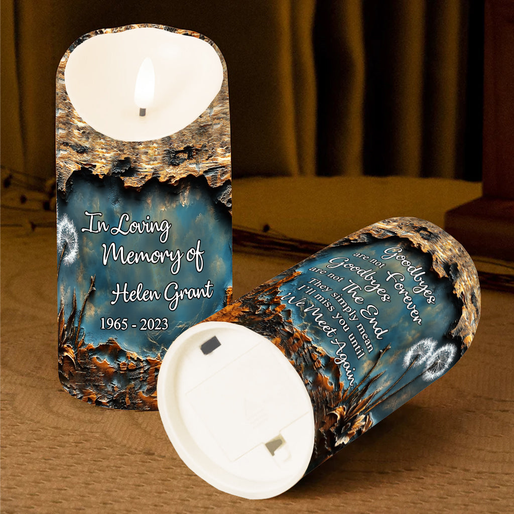 In Loving Memory - Personalized Memorial Flameless Candle