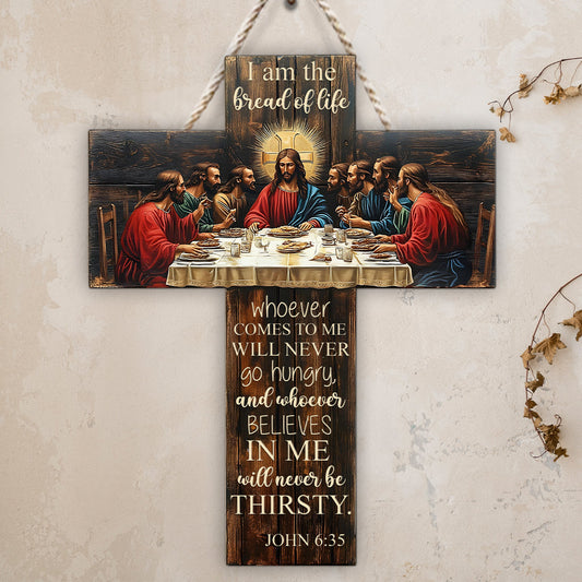 I Am The Bread Of Life - Christian Custom Shaped Wood Sign
