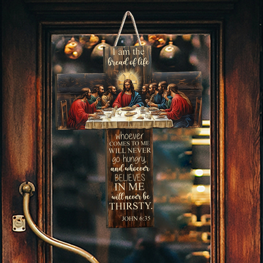 I Am The Bread Of Life - Christian Custom Shaped Wood Sign