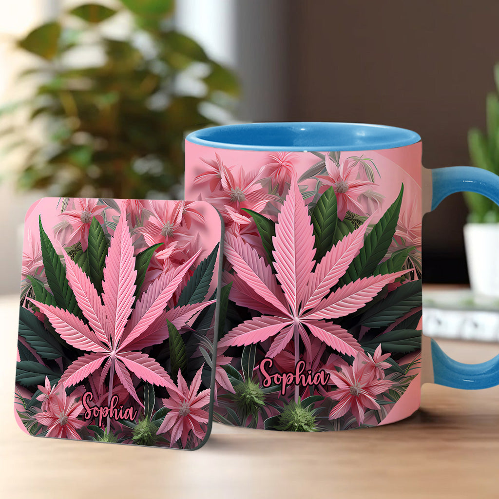 Pink Stoner Chick - Personalized Weed Accent Mug