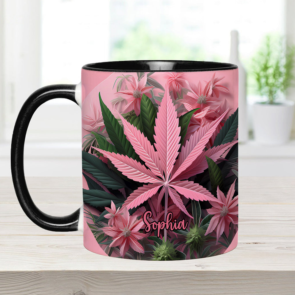 Pink Stoner Chick - Personalized Weed Accent Mug
