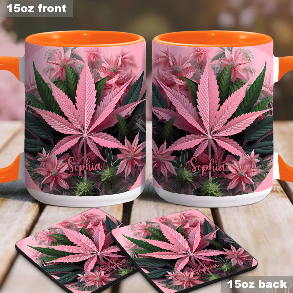 Pink Stoner Chick - Personalized Weed Accent Mug