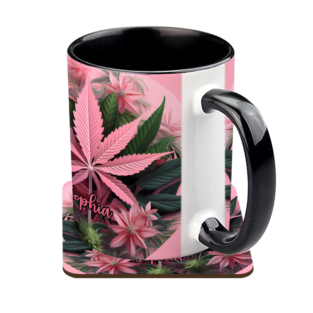 Pink Stoner Chick - Personalized Weed Accent Mug