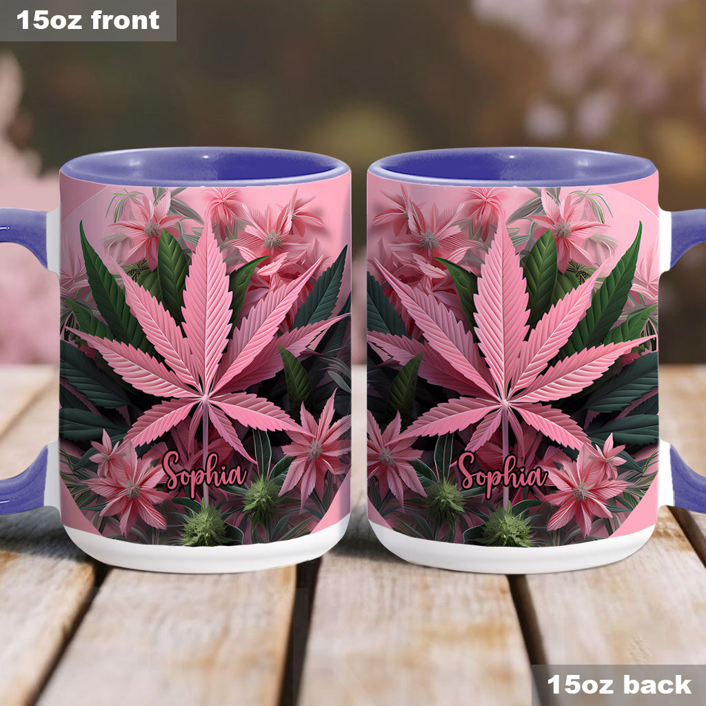 Pink Stoner Chick - Personalized Weed Accent Mug