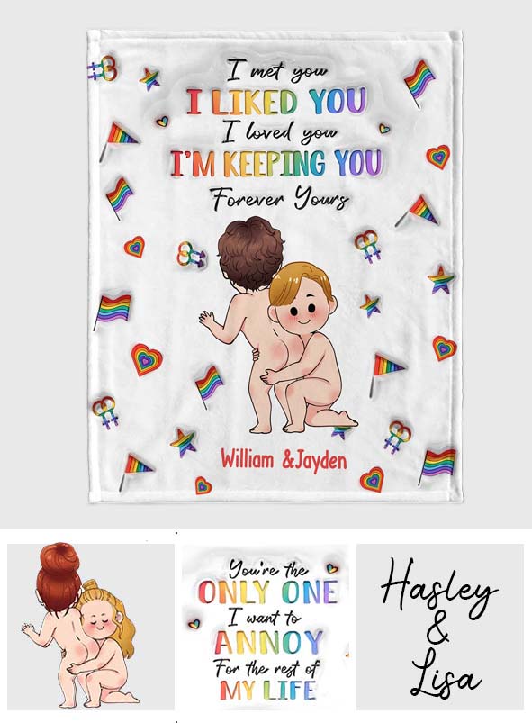 I'm Keeping You - Personalized LGBT Support Blanket