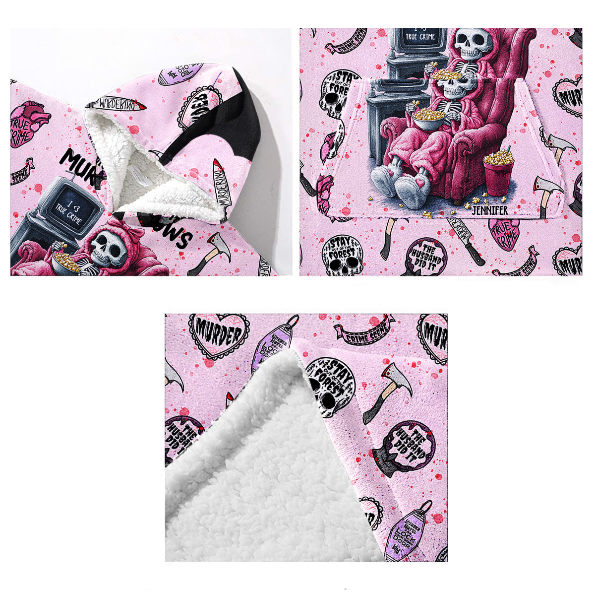 Murder Shows & Comfy Clothes - Personalized Blanket Hoodie