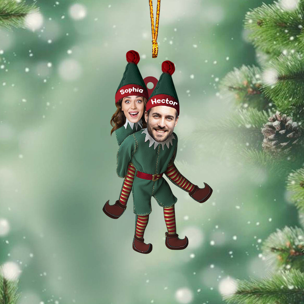 Elf Couple - Personalized Couple Ornament