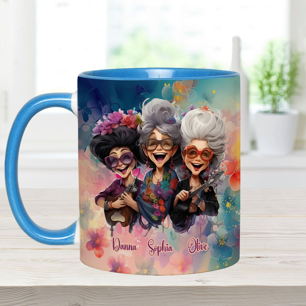 We'll Be Friends Until We're Old And Senile - Personalized Bestie Accent Mug