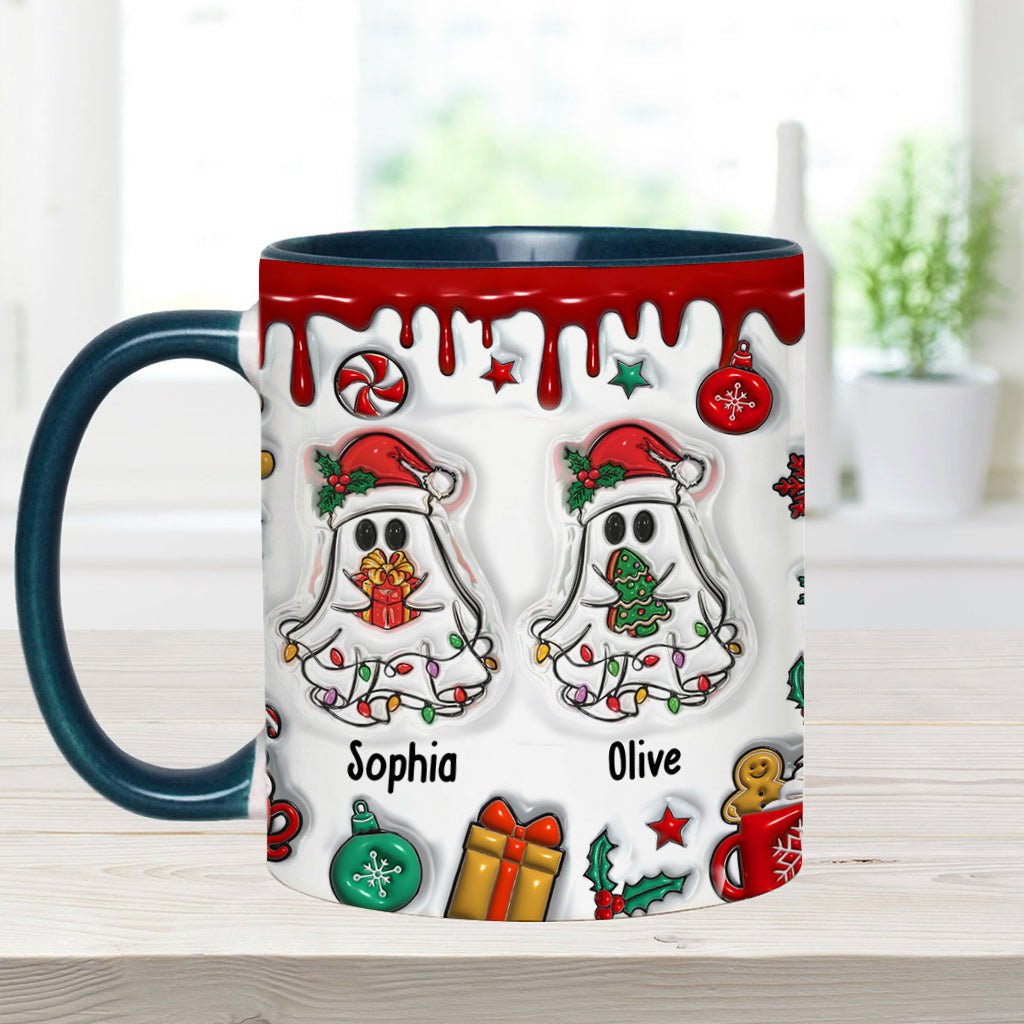 Ghost Friends Funny Christmas - Personalized Bestie Accent Mug