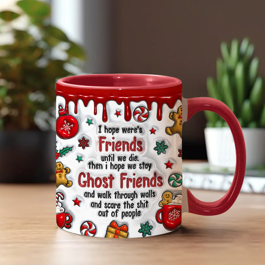 Ghost Friends Funny Christmas - Personalized Bestie Accent Mug