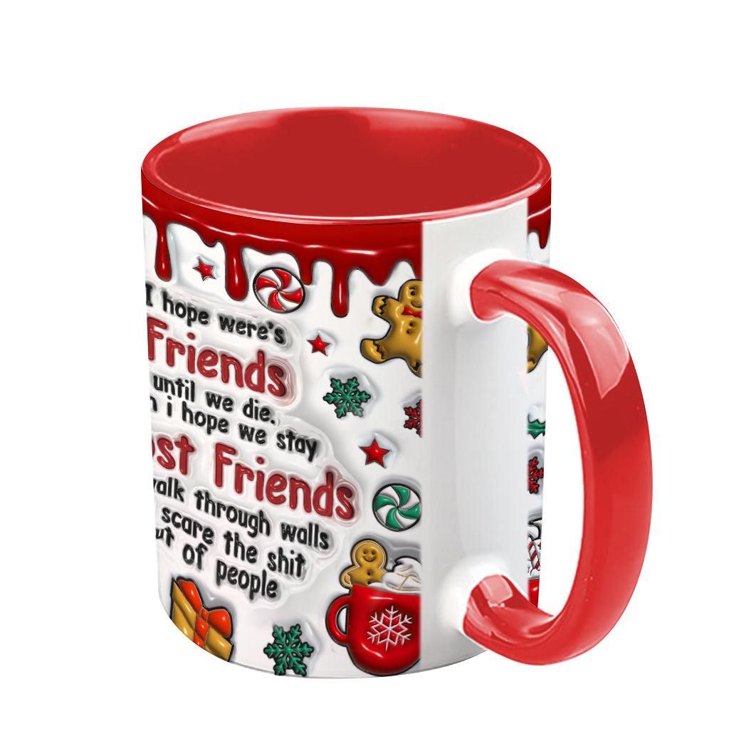Ghost Friends Funny Christmas - Personalized Bestie Accent Mug