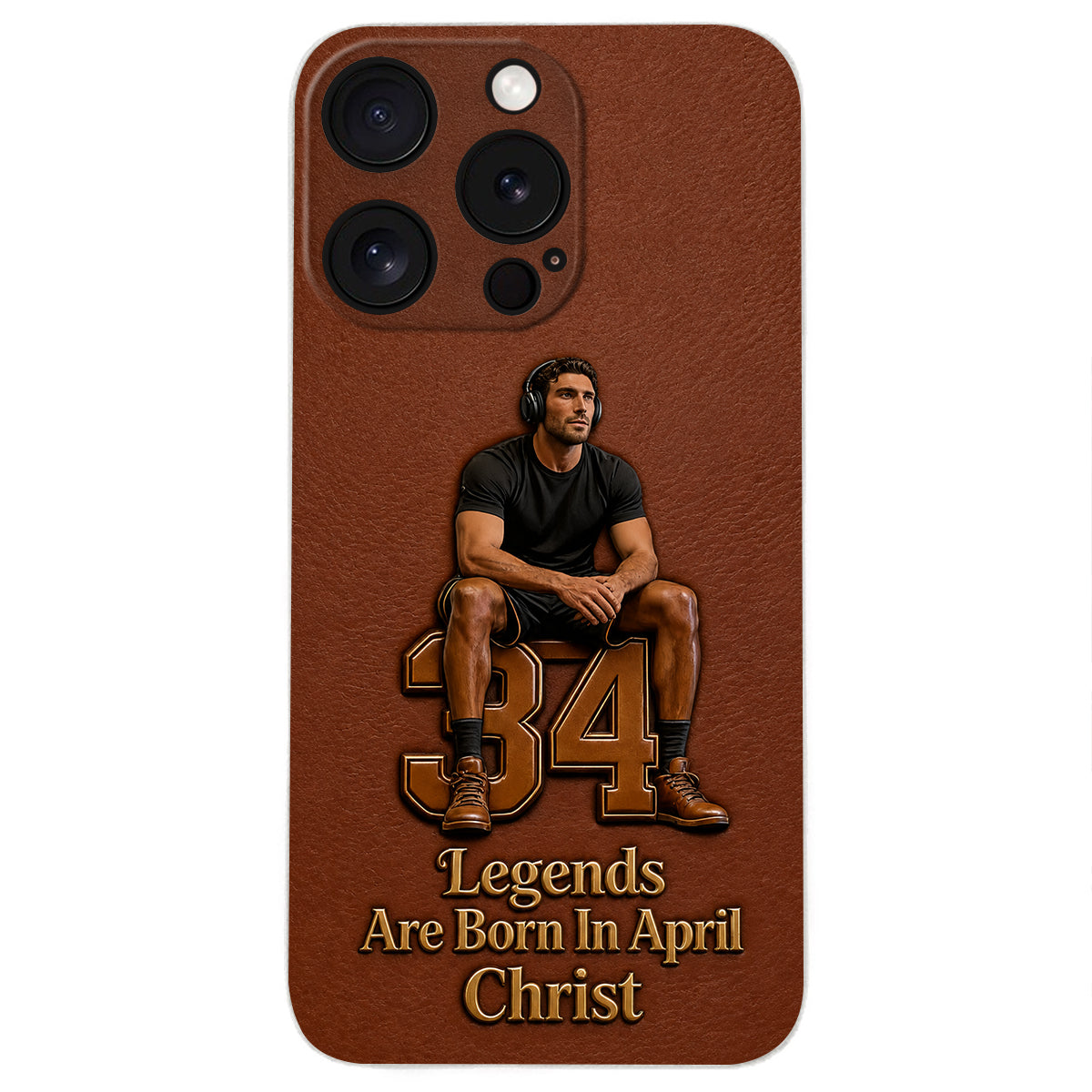 Happy Birthday Legends - Personalized Birthday 3D Embossed Leather Phone Case