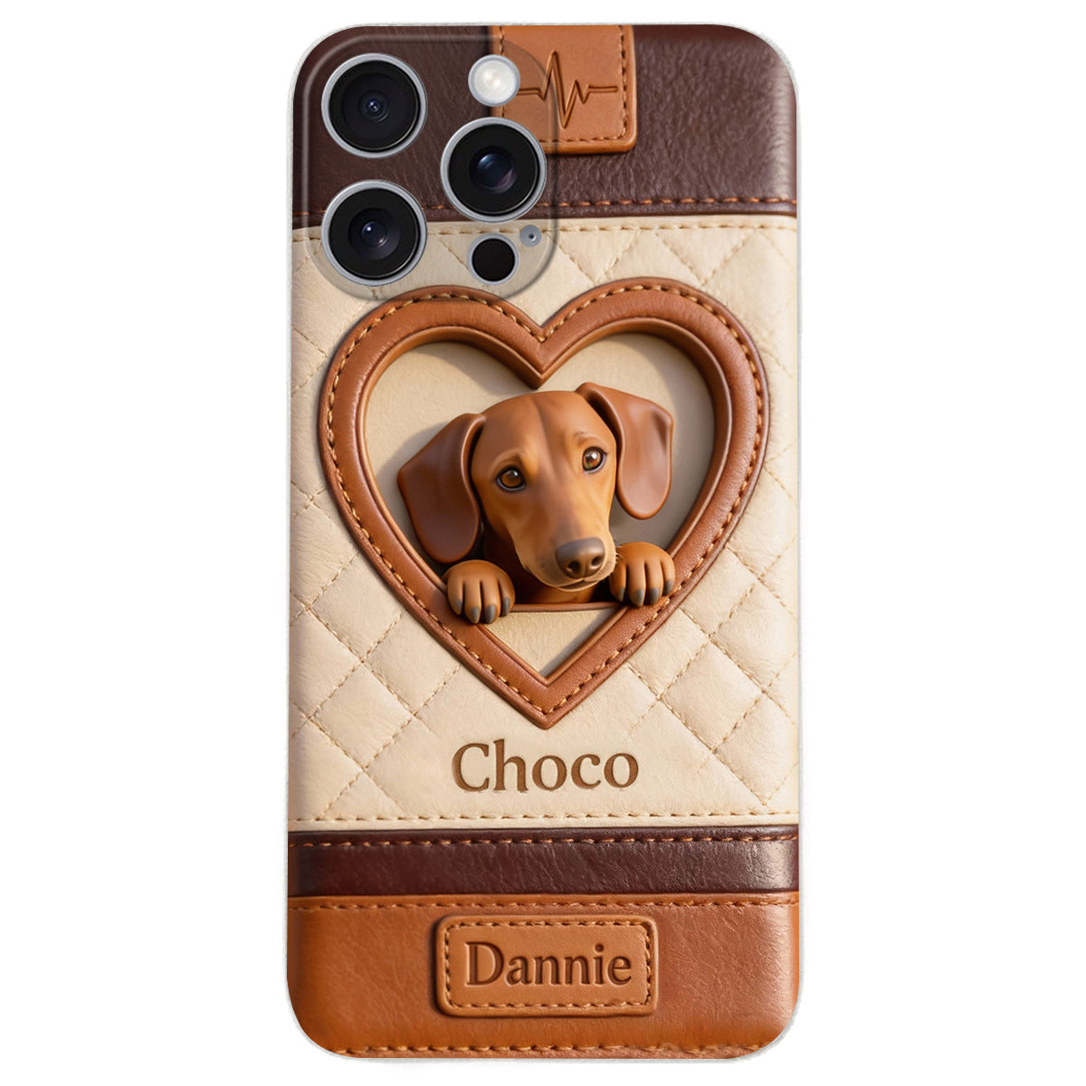 Custom From Any Photo - Personalized Dog Leather Phone Case