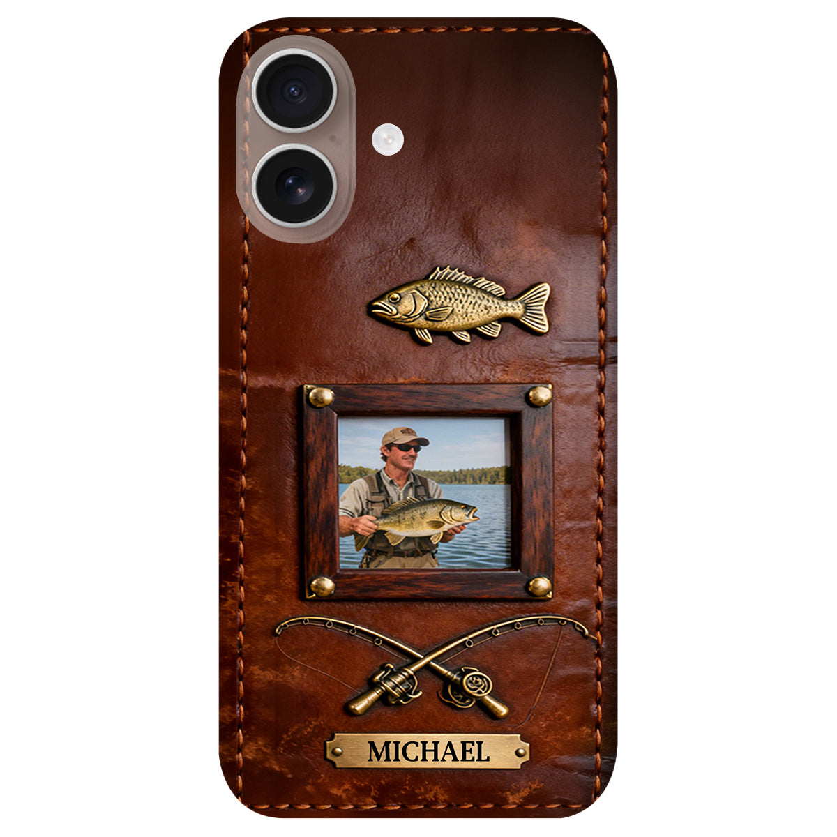 Best Catch - Personalized Fishing Leather Phone Case