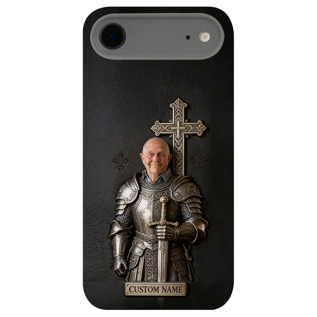 Knight Of God - Personalized Christian Leather Phone Case