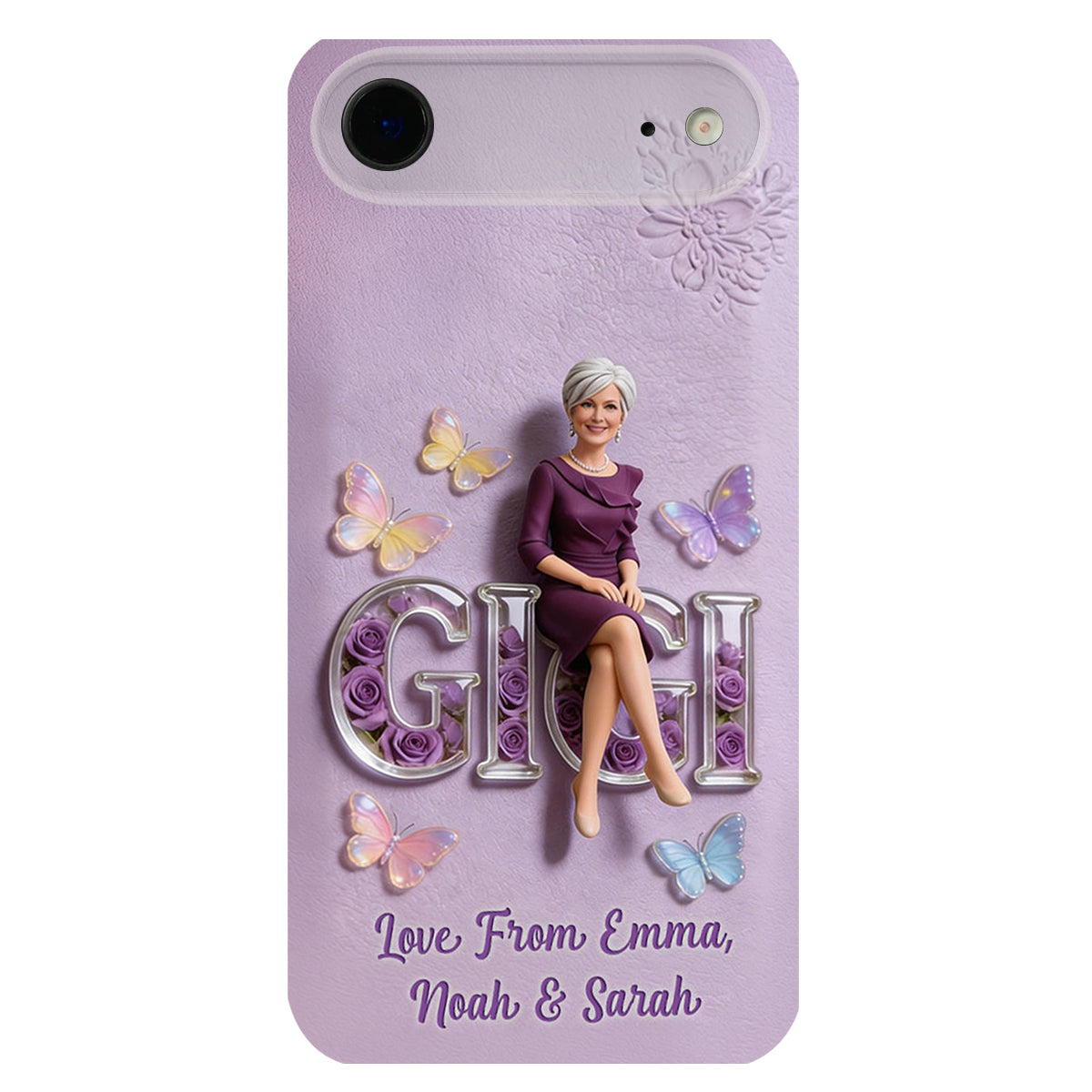 Custom Any Photo - Personalized Mother 3D Embossed Leather Phone Case