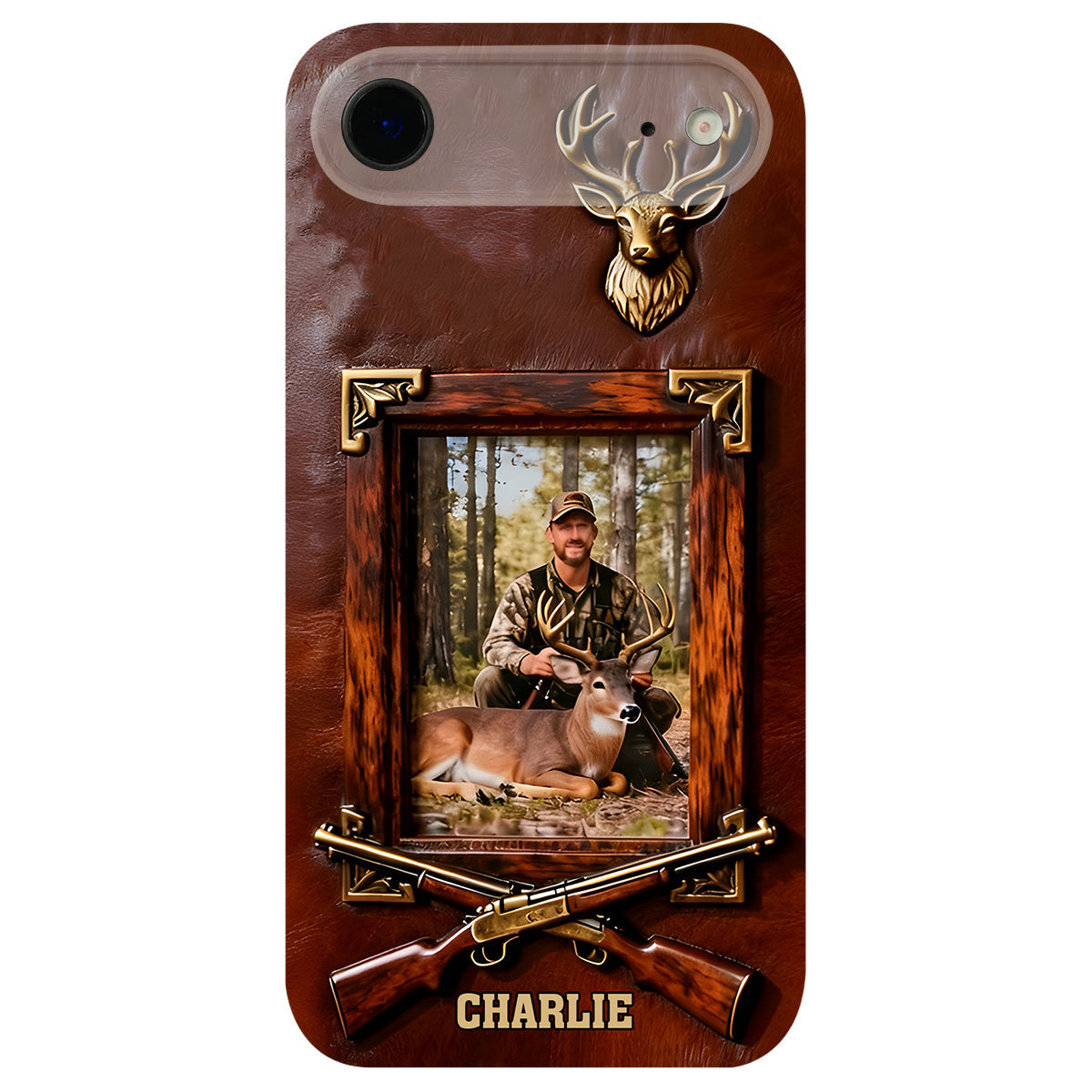 Hunting Achievement - Personalized Hunting Leather Phone Case