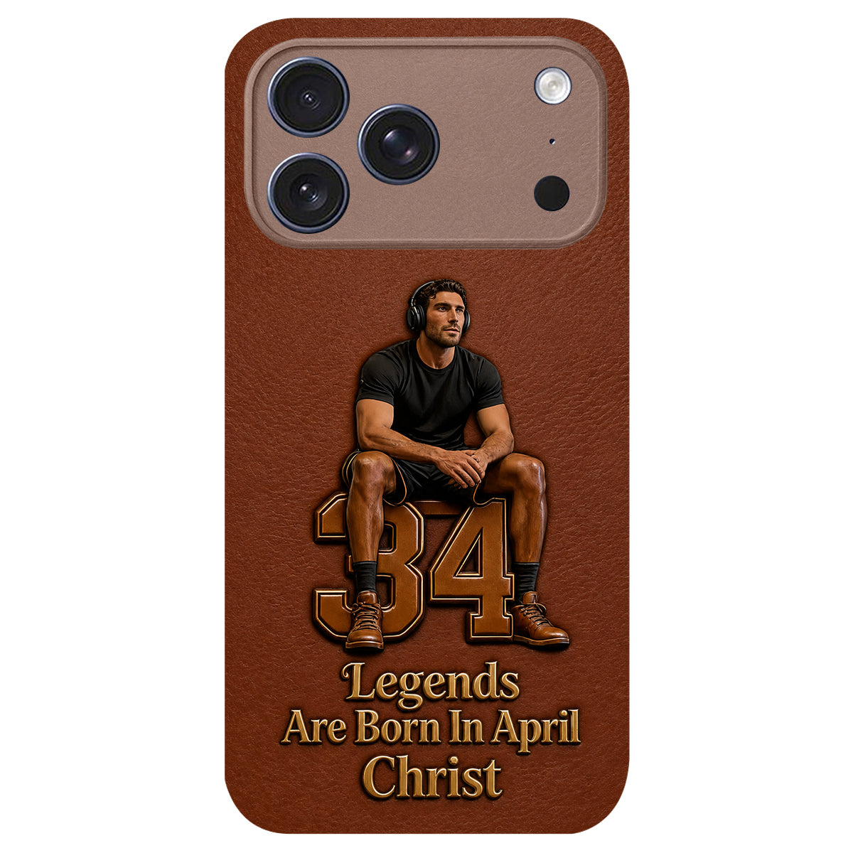 Happy Birthday Legends - Personalized Birthday 3D Embossed Leather Phone Case