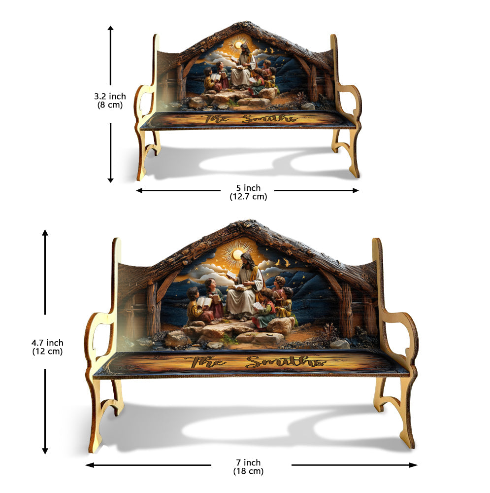 Deep Listening - Personalized Christian Wooden Bench