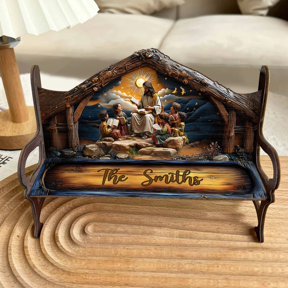 Deep Listening - Personalized Christian Wooden Bench